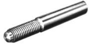 Taper pins with external thread, unhardened